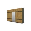 Szafa 340x240 cm z lustrem grafit dąb lancelot – Maxora