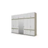 Szafa 340x240 cm z lustrem sonoma jasna biel – Maxora