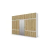 Szafa 340x240 cm z lustrem biel dąb grand naturalny – Maxora