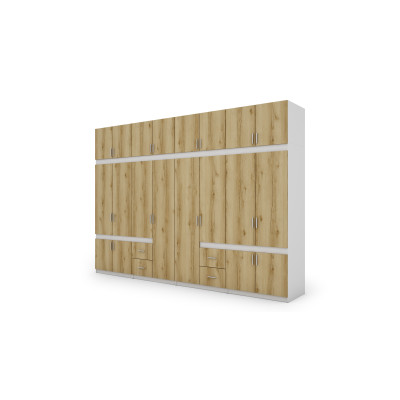 Szafa 340x240 cm biel dąb grand naturalny – Maxora