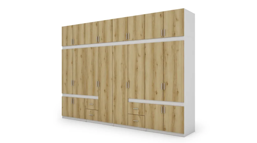 Szafa 340x240 cm biel dąb grand naturalny – Maxora | eMeblast Szafa 340x240 cm biel dąb grand naturalny – Maxora | eMeblast