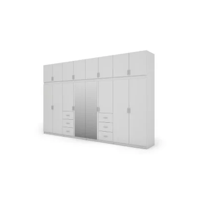 Szafa 380x240 cm biel lustro – Melvio | eMeblast