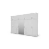 Szafa 380x240 cm z lustrem biel – Melvio