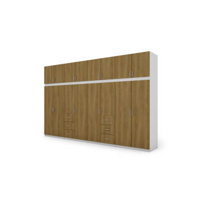 copy of Wardrobe 380/240 - hanging rails, internal shelves, spacious external drawers