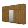 Szafa 380x240 cm z lustrem dąb carpenter whisky – Melvio