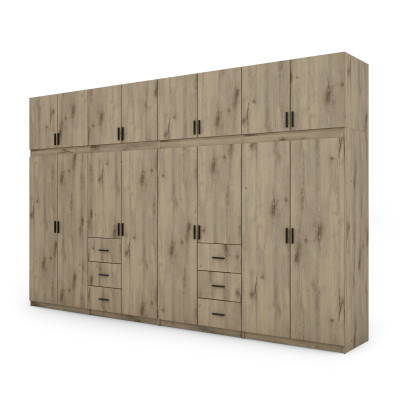 Szafa 380x240 cm dąb lumberjack frost – Melvio