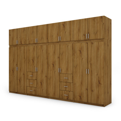 Szafa 380x240 cm dąb carpenter whisky – Melvio