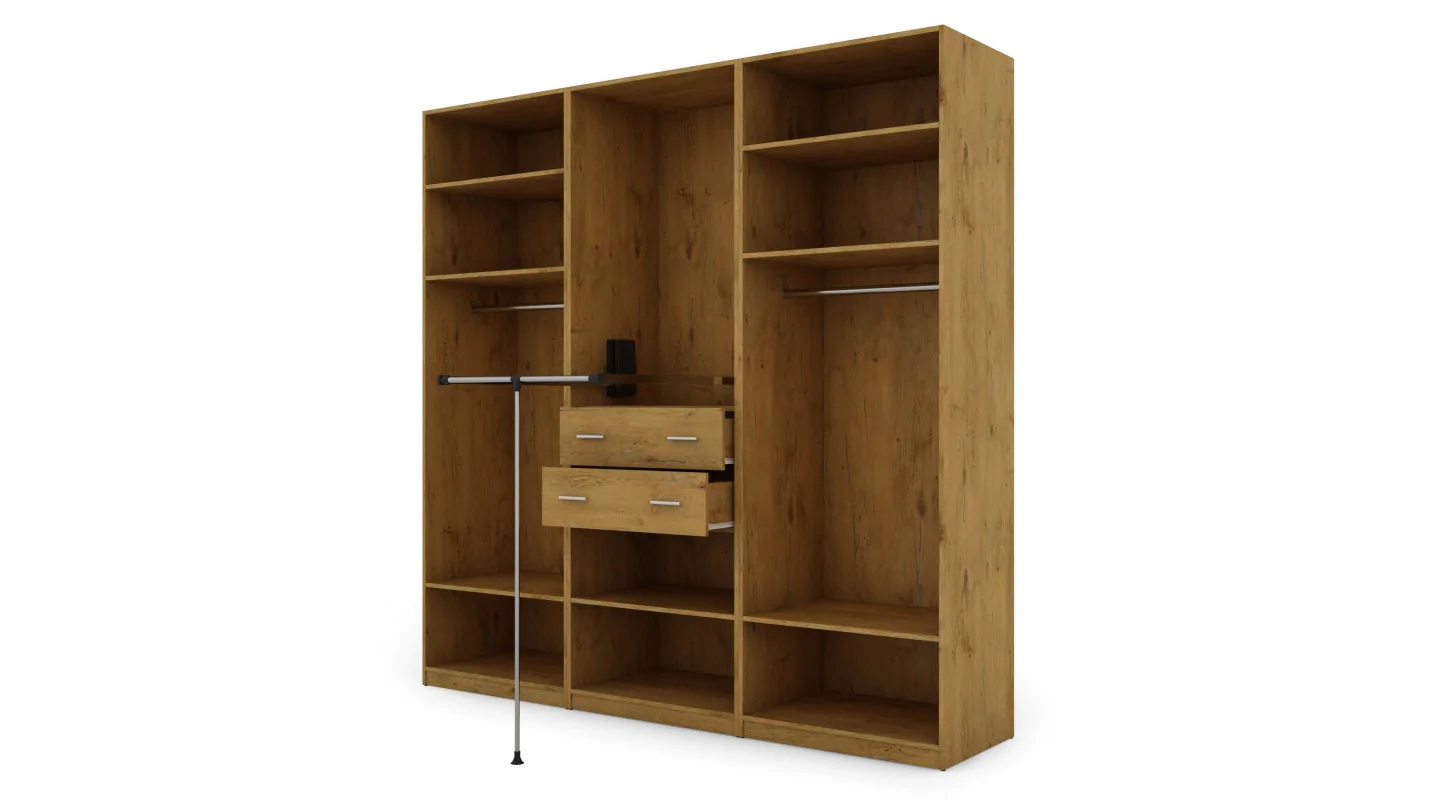 Szafa 240x240 cm dąb lancelot lustro – Vantor | eMeblast