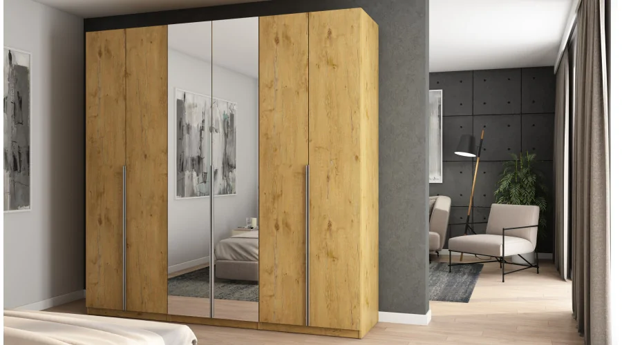 Szafa 240x240 cm dąb lancelot lustro – Vantor | eMeblast