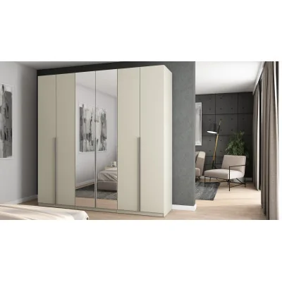 Szafa 240x240 cm kaszmirowy beż lustro – Vantor | eMeblast