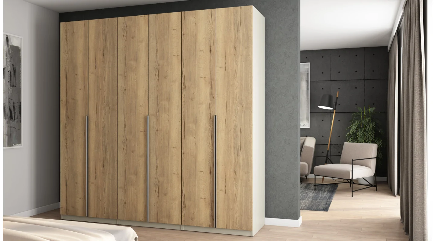 Szafa 240x240 cm kaszmirowy beż dąb halifax – Vantor | eMeblast