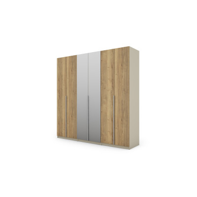 Szafa 240x240 cm z lustrem kaszmirowy beż dąb halifax – Vantor