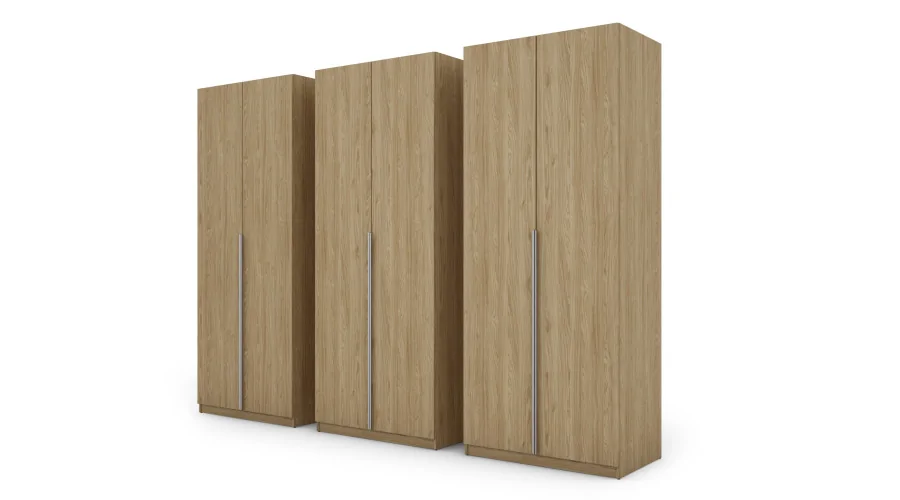 Szafa 282x230 cm dąb olejowany lustro – Selvaris | eMeblast Szafa 282x230 cm dąb olejowany lustro – Selvaris | eMeblast