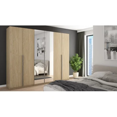 Szafa 282x230 cm dąb olejowany lustro – Selvaris | eMeblast