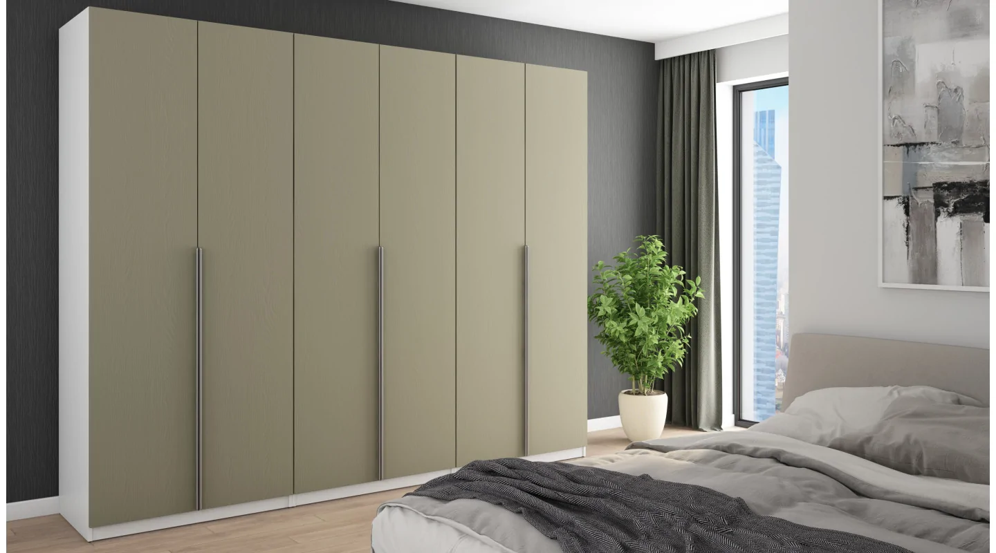 Szafa 282x230 cm biel eukaliptus – Selvaris | eMeblast Szafa 282x230 cm biel eukaliptus – Selvaris | eMeblast