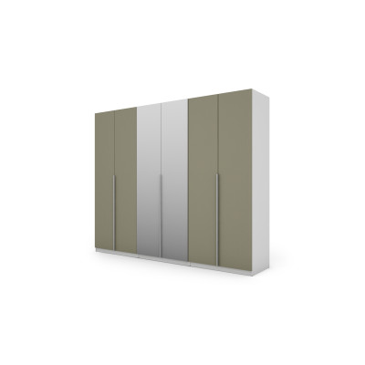 Szafa 282x230 cm z lustrem biel eukaliptus – Selvaris
