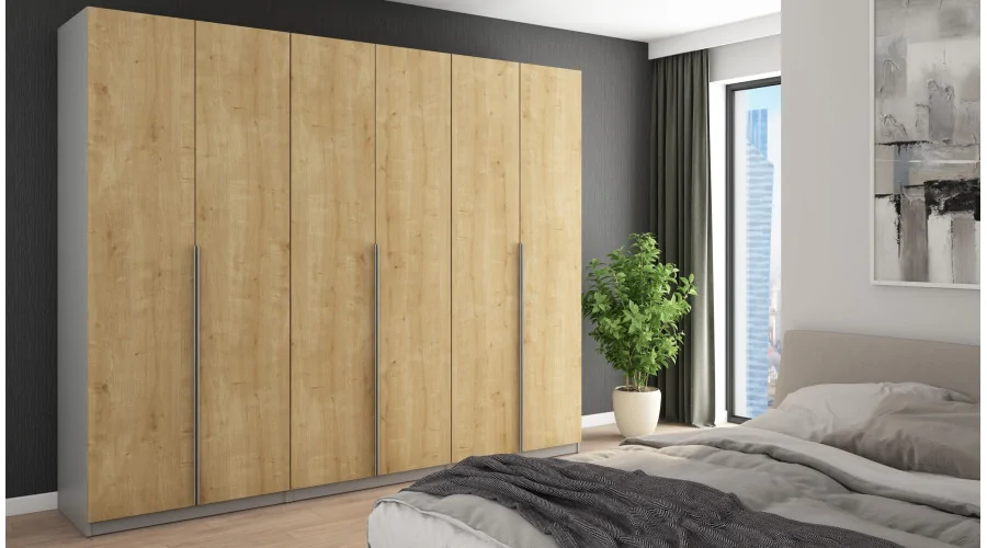Szafa 282x230 cm szary hamilton – Selvaris | eMeblast