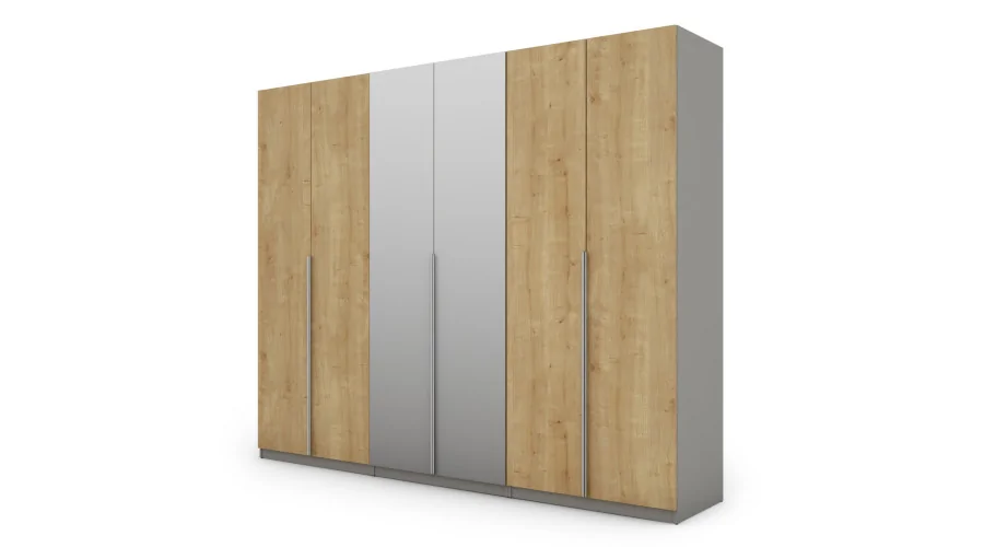 Szafa 282x230 cm szary hamilton lustro – Selvaris | eMeblast Szafa 282x230 cm szary hamilton lustro – Selvaris | eMeblast