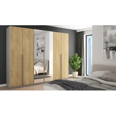 Szafa 282x230 cm szary hamilton lustro – Selvaris | eMeblast