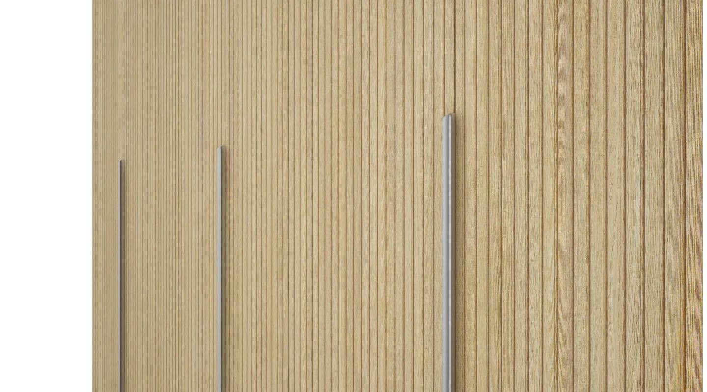 Szafa 300x220 cm biel dąb gaja lamele – Modulor | eMeblast