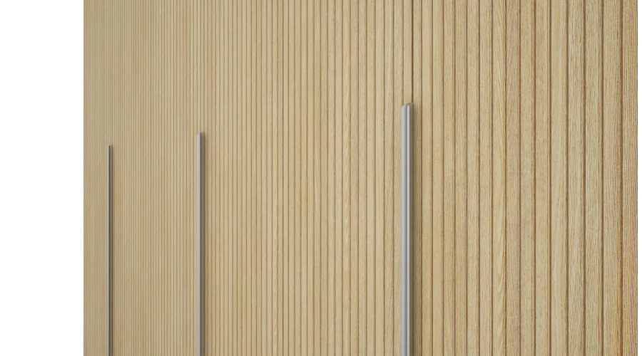 Szafa 300x220 cm biel dąb gaja lamele – Modulor | eMeblast