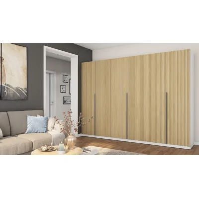 Szafa 300x220 cm biel dąb gaja lamele – Modulor | eMeblast