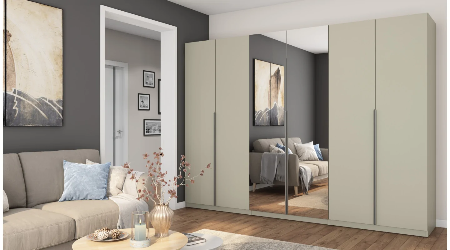 Szafa 300x220 cm kaszmirowy beż lustro – Modulor | eMeblast