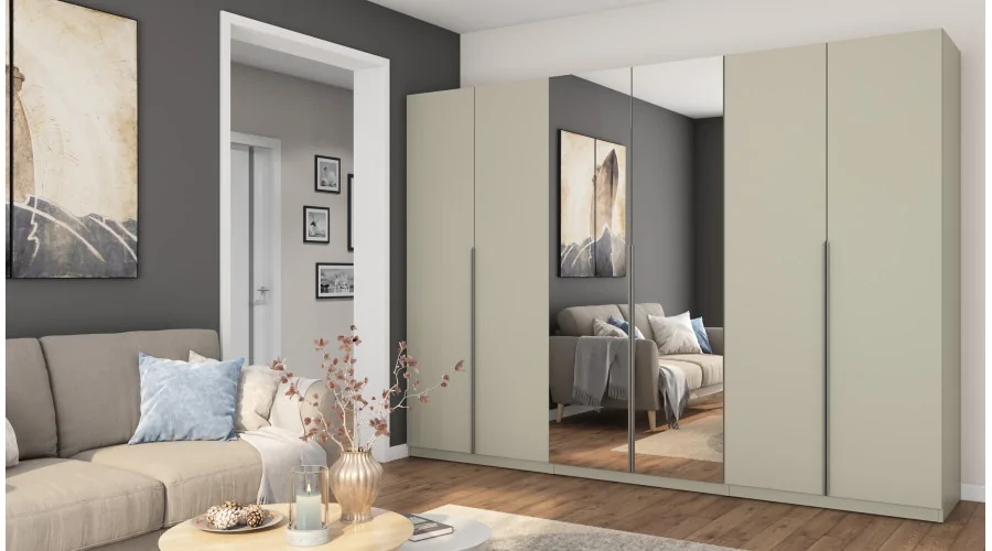 Szafa 300x220 cm kaszmirowy beż lustro – Modulor | eMeblast