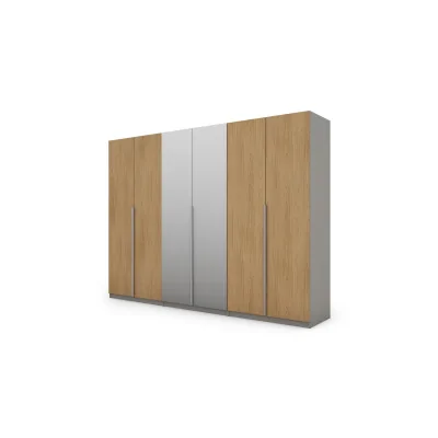 Szafa 300x220 cm szary jasny dąb casella lustro – Modulor | eMeblast