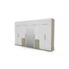 Szafa 360x220 cm z lustrem sonoma jasna biel – Sorelo