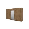 Szafa 360x220 cm z lustrem dąb lefkas – Sorelo
