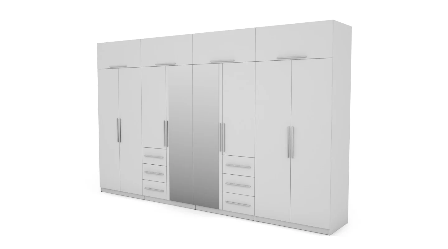 Szafa 360x220 cm biel lustro – Sorelo | eMeblast
