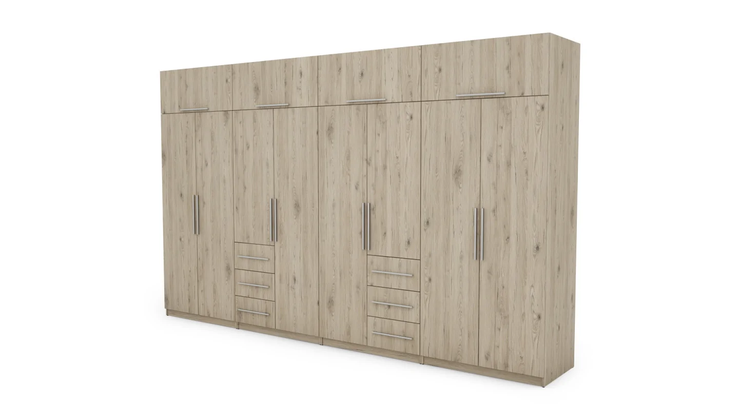 Szafa 360x220 cm dąb bordeaux – Sorelo | eMeblast