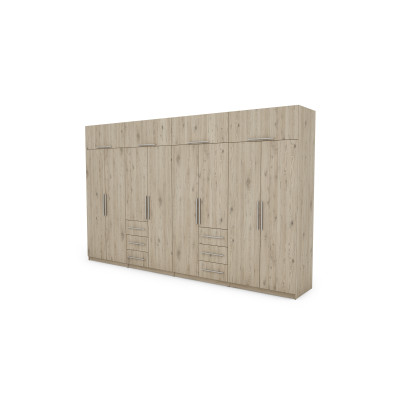 Szafa 360x220 cm dąb bordeaux – Sorelo