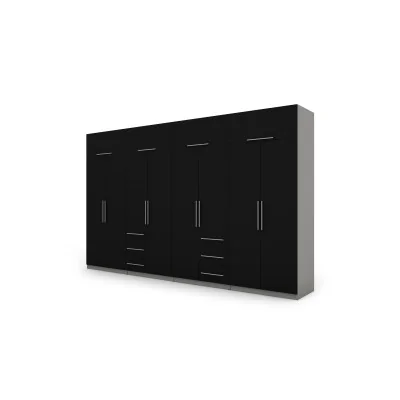 Szafa 360x220 cm szary jasny czarny – Sorelo | eMeblast