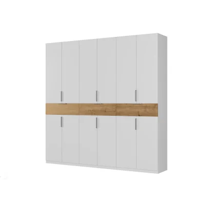 Nowoczesna szafa 270x240 cm biel dąb carpenter whisky – Arvion | eMeblast