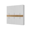 Nowoczesna szafa z dużą przestrzenią do przechowywania 270x240 cm biel / dąb carpenter whisky – Arvion