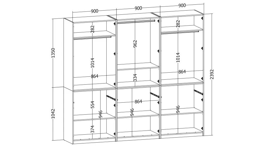 Nowoczesna szafa 270x240 cm biel dąb carpenter whisky – Arvion | eMeblast Nowoczesna szafa 270x240 cm biel dąb carpenter whisky – Arvion | eMeblast