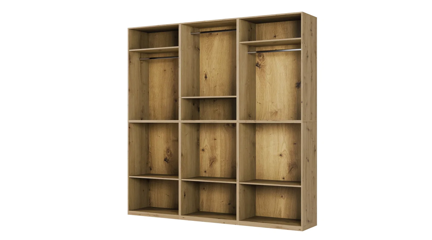 Nowoczesna szafa 270x240 cm dąb artisan biel – Arvion | eMeblast