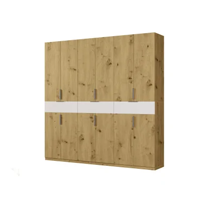 Nowoczesna szafa 270x240 cm dąb artisan biel – Arvion | eMeblast