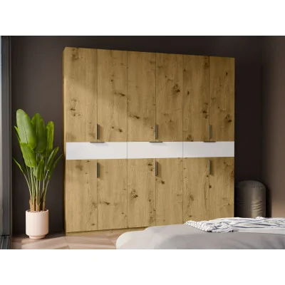 Nowoczesna szafa 270x240 cm dąb artisan biel – Arvion | eMeblast