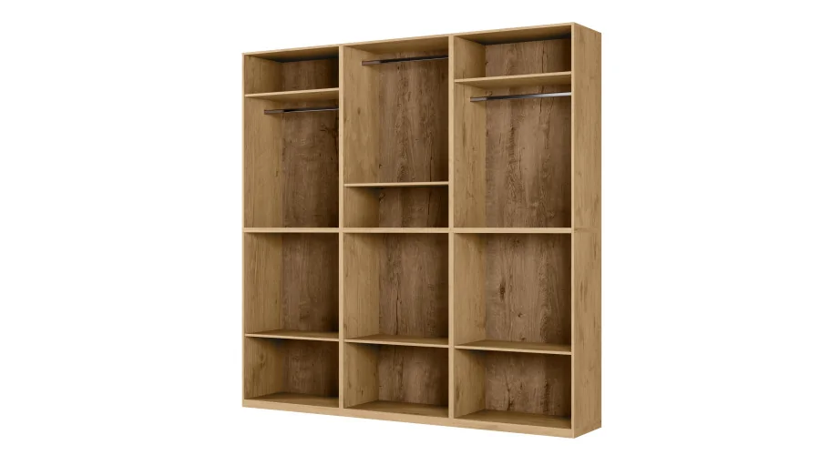 Nowoczesna szafa 270x240 cm dąb lancelot szary grafit – Arvion | eMeblast
