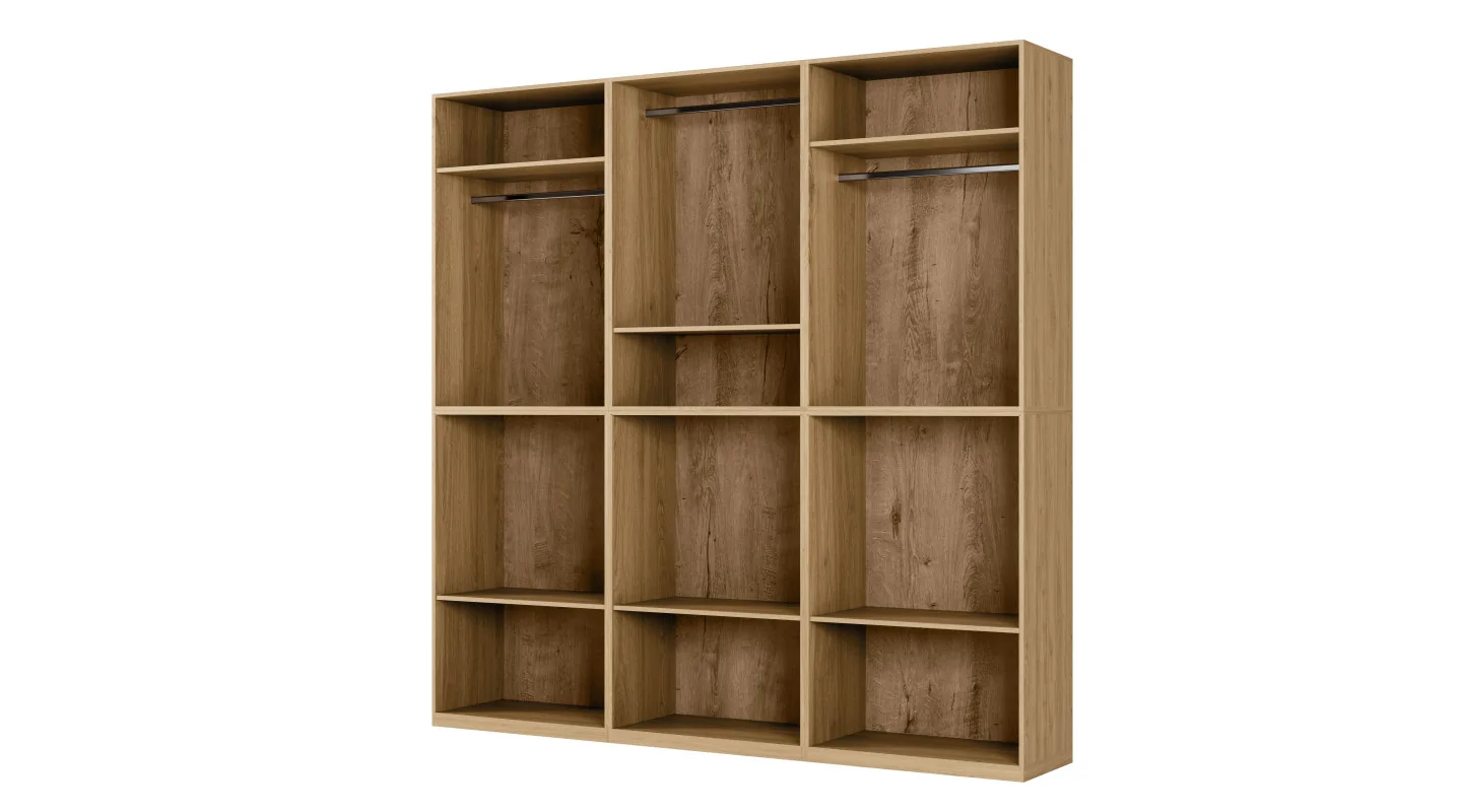 Nowoczesna szafa 270x240 cm dąb carpenter whisky – Arvion | eMeblast Nowoczesna szafa 270x240 cm dąb carpenter whisky – Arvion | eMeblast