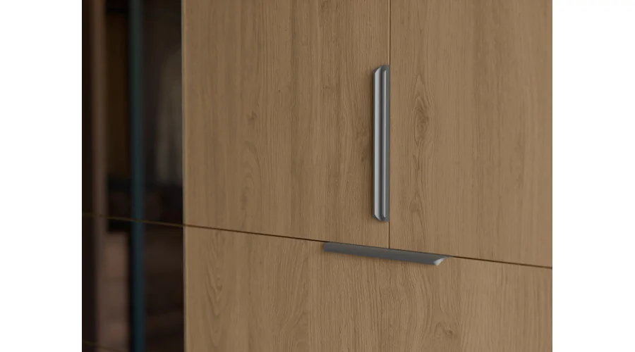 Nowoczesna szafa 270x240 cm dąb carpenter whisky – Arvion | eMeblast Nowoczesna szafa 270x240 cm dąb carpenter whisky – Arvion | eMeblast