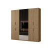 Nowoczesna szafa z dużą przestrzenią do przechowywania 270x240 cm z lustrem dąb carpenter whisky – Arvion