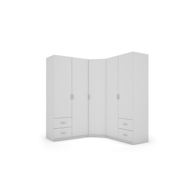 Szafa narożna 189x214 cm biel – Cornero