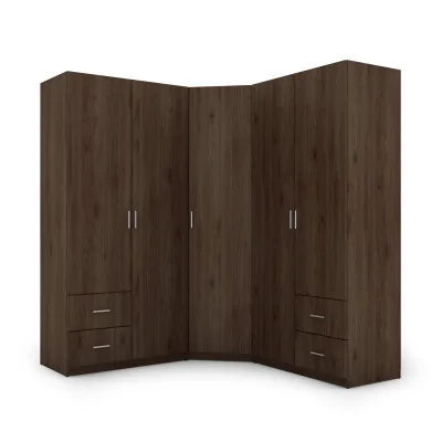 Szafa narożna 189x214 cm orzech okapi – Cornero | eMeblast