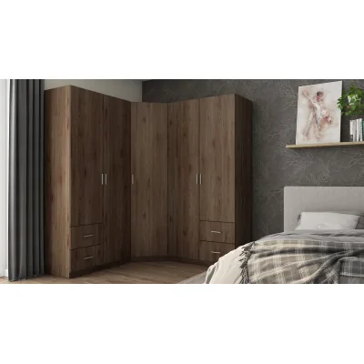 Szafa narożna 189x214 cm orzech okapi – Cornero | eMeblast