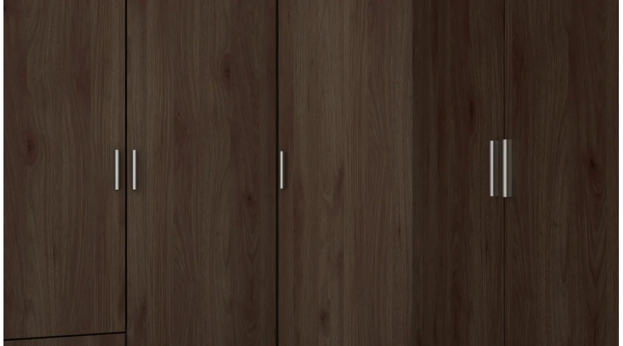 Szafa narożna 189x214 cm orzech okapi lustro – Cornero | eMeblast Szafa narożna 189x214 cm orzech okapi lustro – Cornero | eMeblast