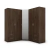 Szafa narożna 189x214 cm z lustrem orzech okapi – Cornero